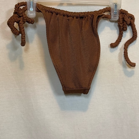 AA-549 Aerie NWT Cheekiest Side Tie Brown Summer Swim Bikini Bottoms Size S - Picture 4 of 12